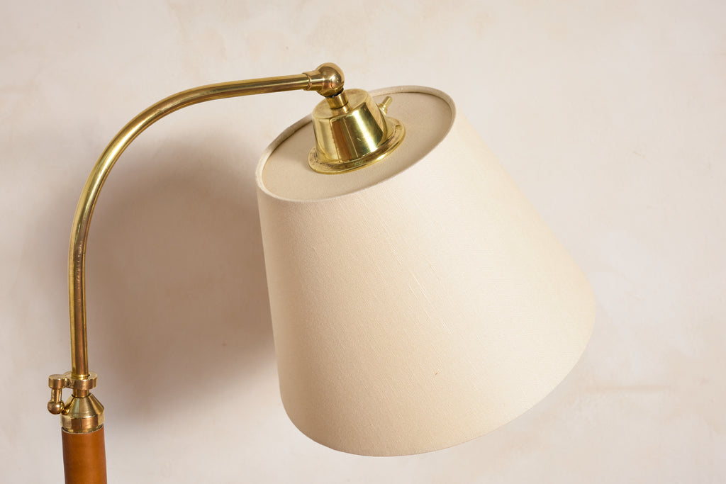 Jacques Adnet Style Floor Lamp - Camel