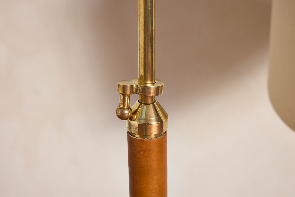 Jacques Adnet Style Floor Lamp - Camel