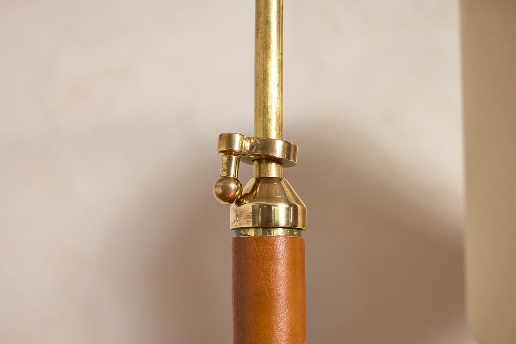 Jacques Adnet Style Floor Lamp - Camel