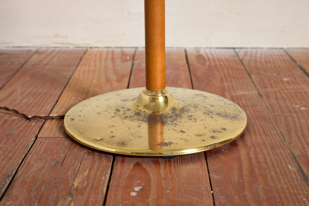 Jacques Adnet Style Floor Lamp - Camel