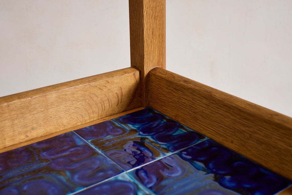 Guillerme et Chambron Floor Lamp with Ceramic Tile Shelves