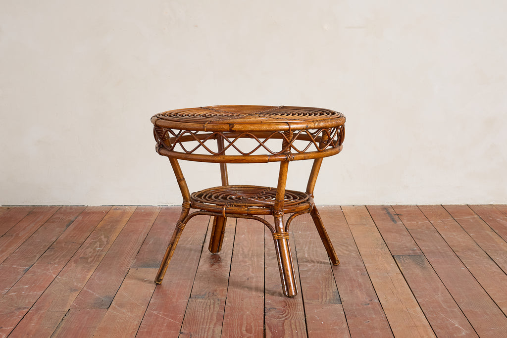 Italian Bamboo Side Table