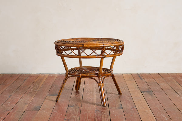 Italian Bamboo Side Table