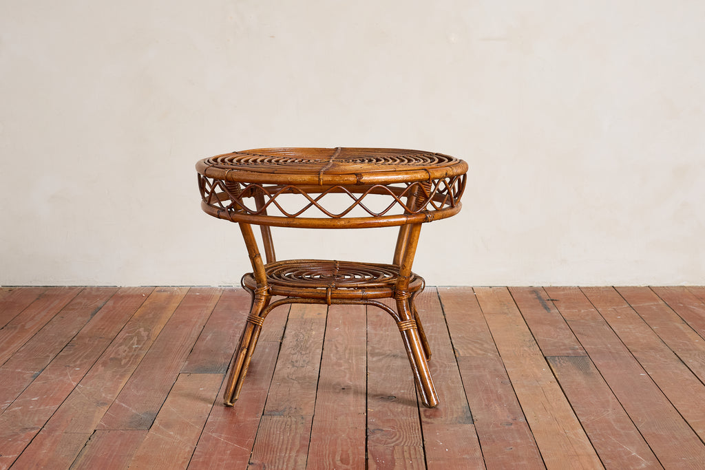 Italian Bamboo Side Table