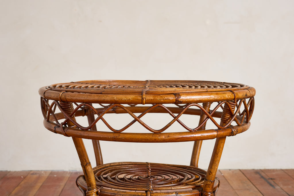 Italian Bamboo Side Table