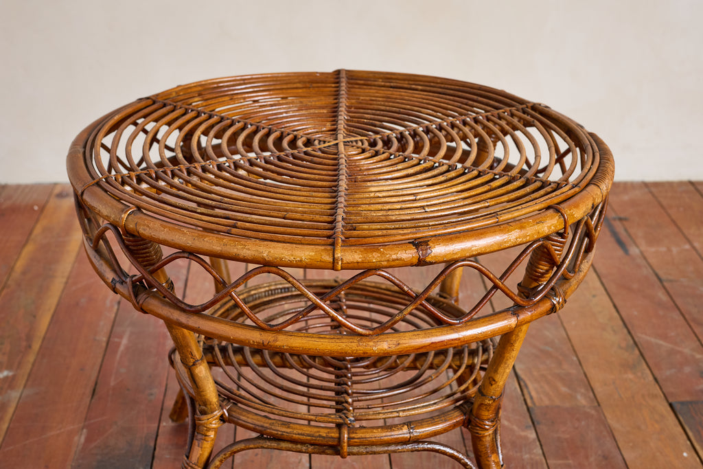 Italian Bamboo Side Table