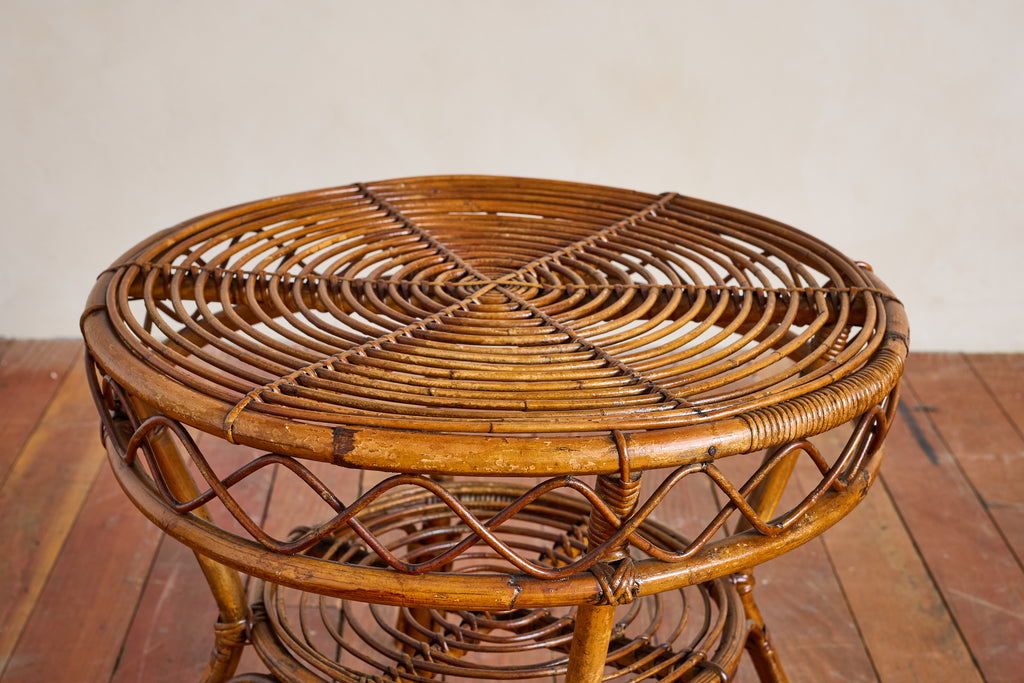 Italian Bamboo Side Table