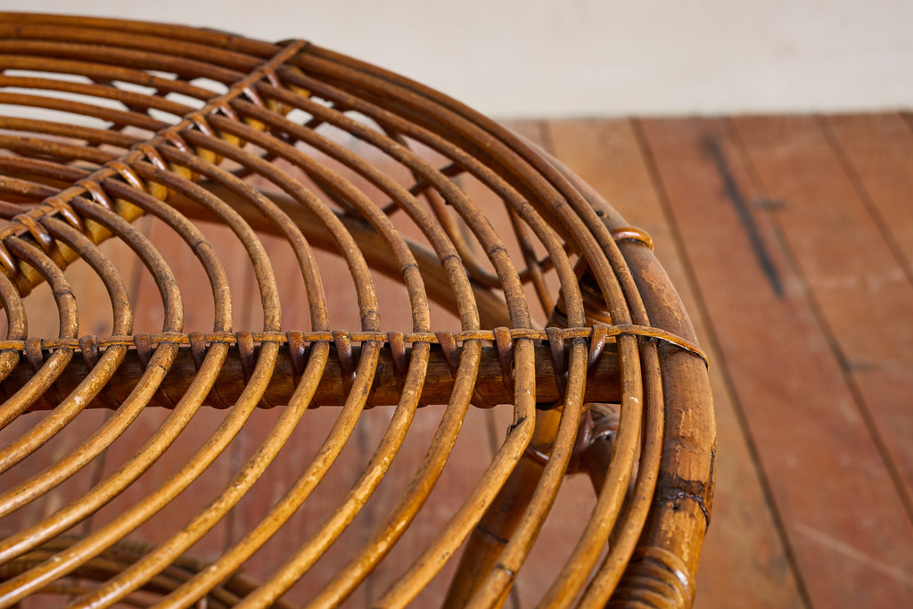 Italian Bamboo Side Table