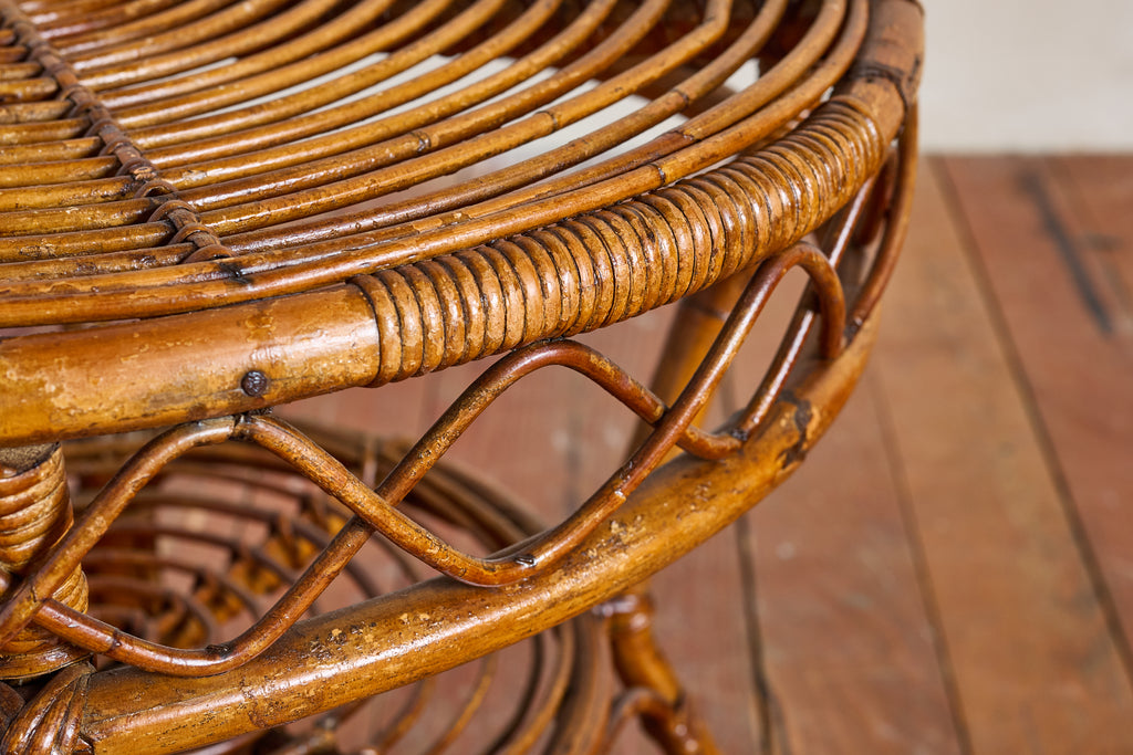 Italian Bamboo Side Table