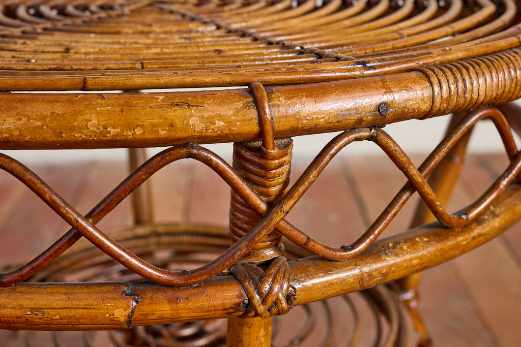 Italian Bamboo Side Table