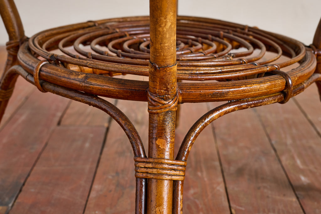 Italian Bamboo Side Table