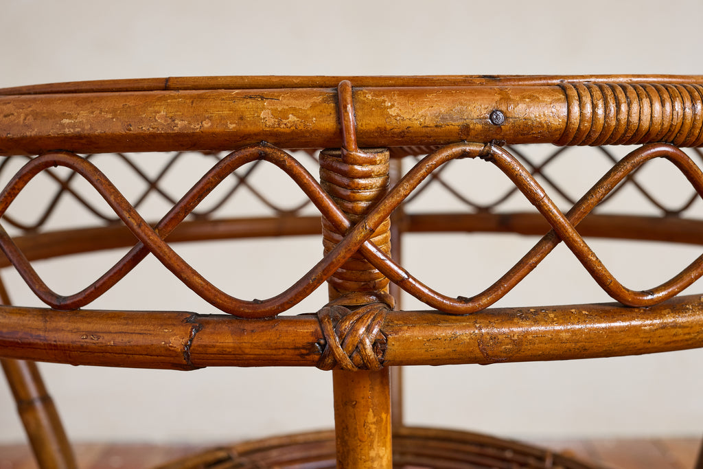 Italian Bamboo Side Table