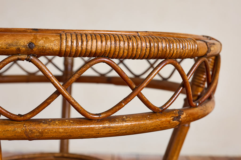 Italian Bamboo Side Table