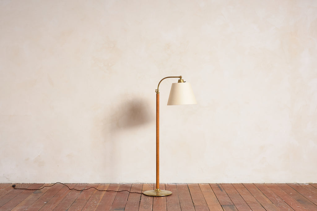 Jacques Adnet Style Floor Lamp - Camel