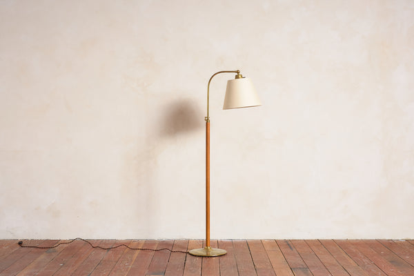 Jacques Adnet Style Floor Lamp - Camel