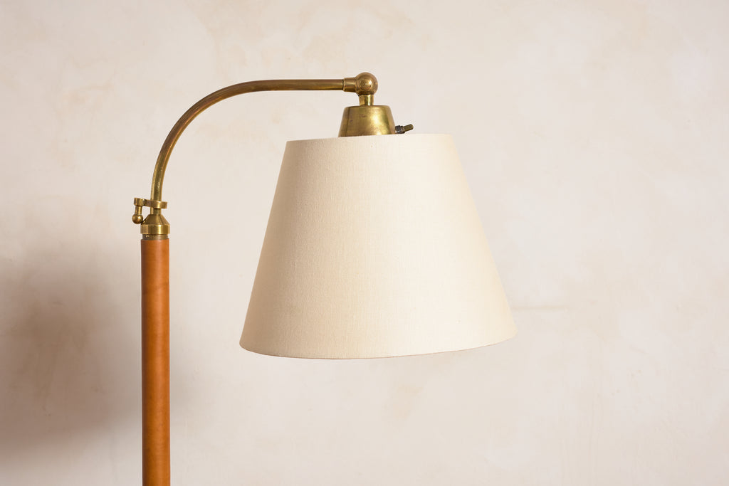 Jacques Adnet Style Floor Lamp - Camel