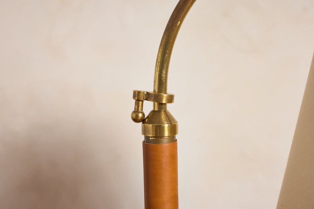 Jacques Adnet Style Floor Lamp - Camel