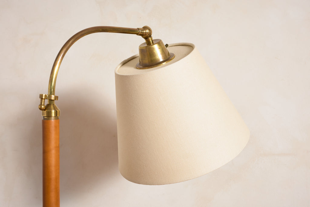 Jacques Adnet Style Floor Lamp - Camel