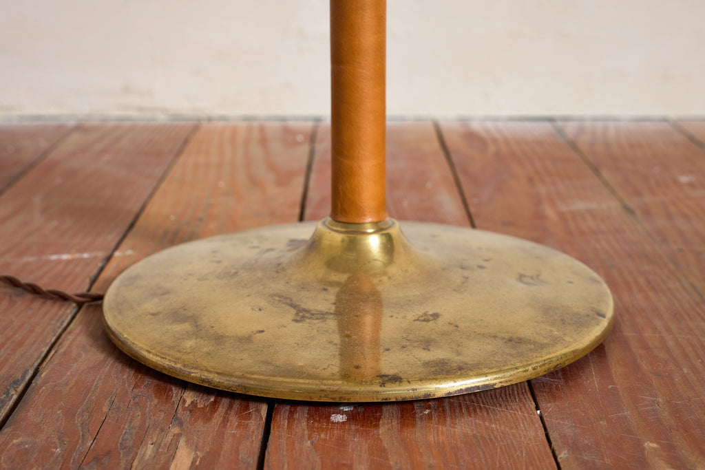 Jacques Adnet Style Floor Lamp - Camel