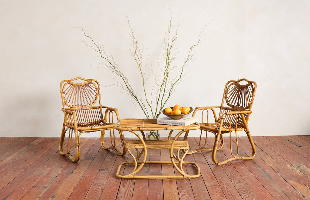 Italian Bamboo Coffee Table