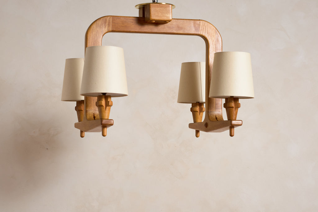 Guillerme et Chambron Oak Chandelier / Pendant