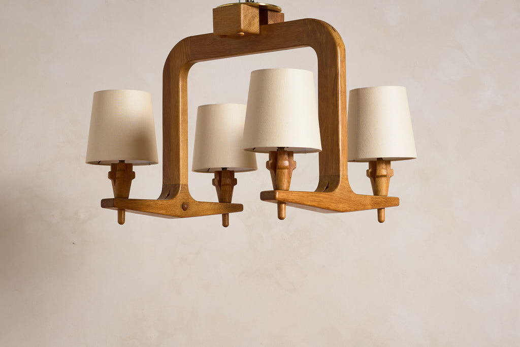 Guillerme et Chambron Oak Chandelier / Pendant