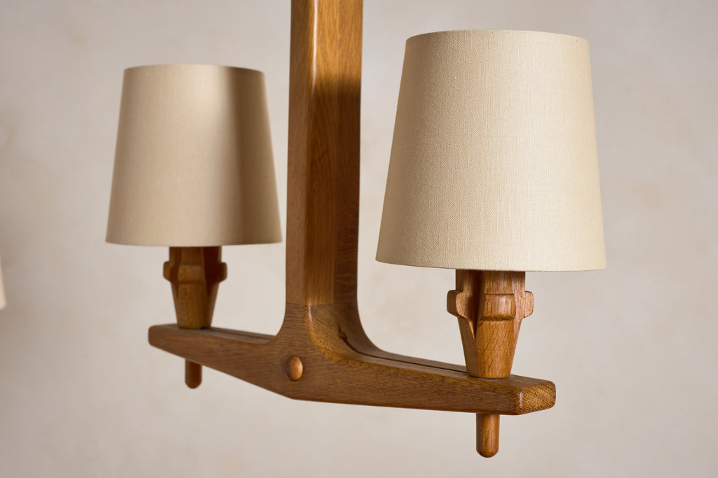 Guillerme et Chambron Oak Chandelier / Pendant