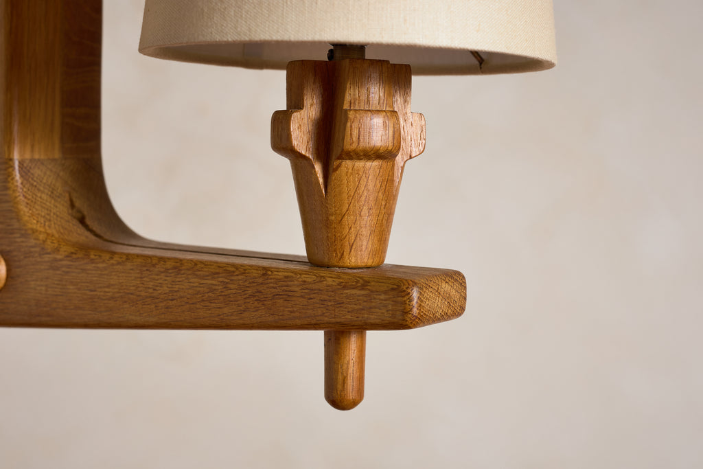 Guillerme et Chambron Oak Chandelier / Pendant