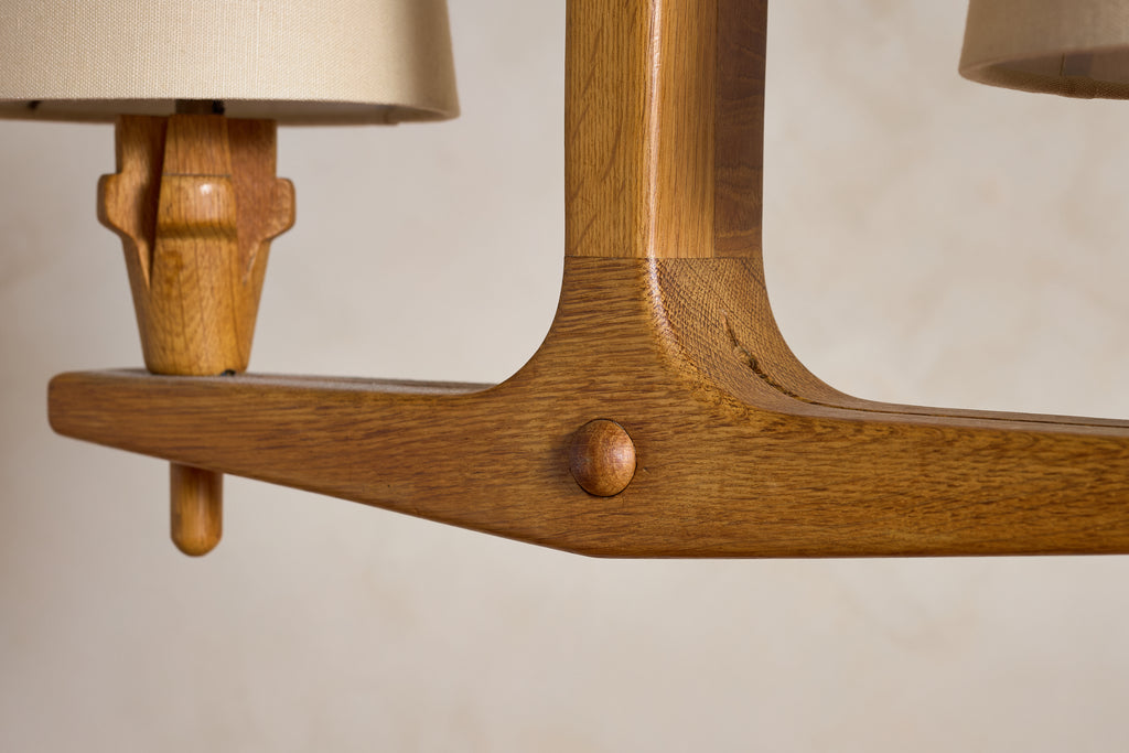 Guillerme et Chambron Oak Chandelier / Pendant