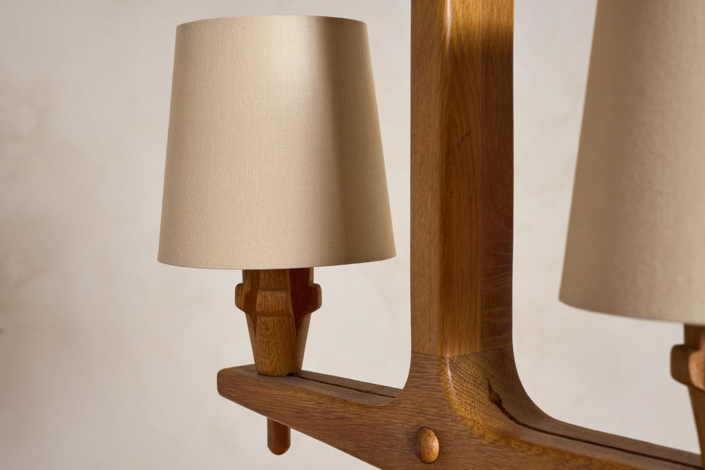 Guillerme et Chambron Oak Chandelier / Pendant