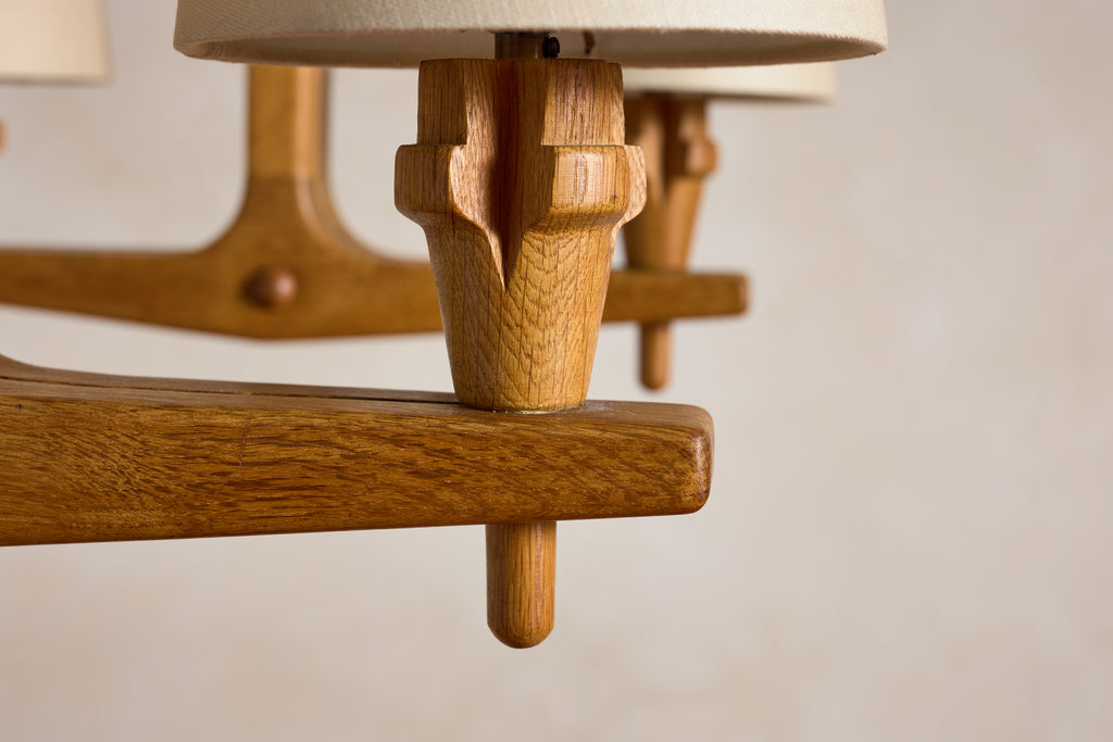 Guillerme et Chambron Oak Chandelier / Pendant