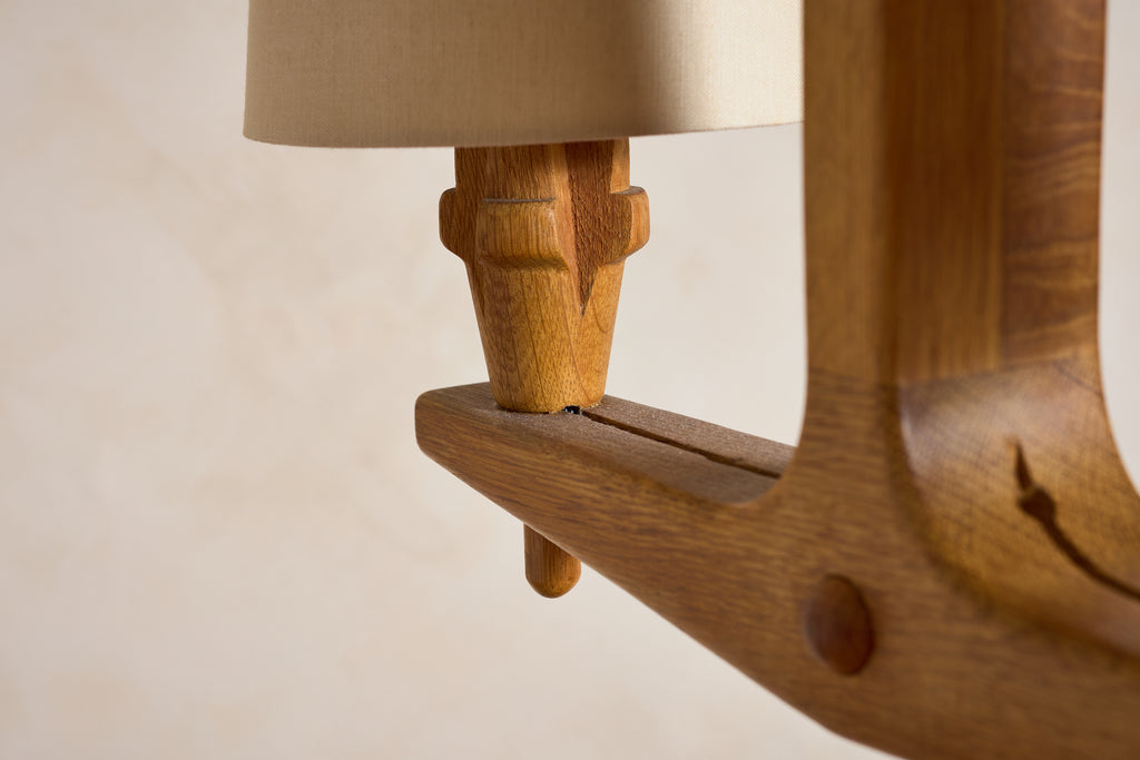 Guillerme et Chambron Oak Chandelier / Pendant