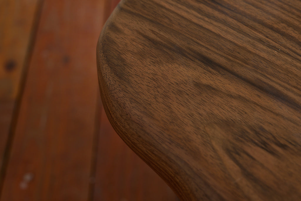 French Carved Brutalist Stool