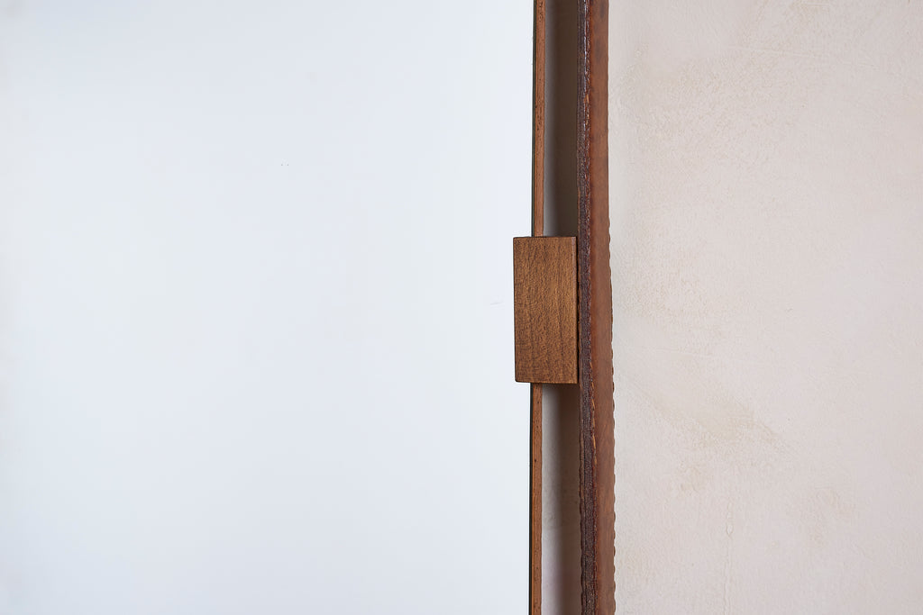 Leather Jacques Adnet Mirror