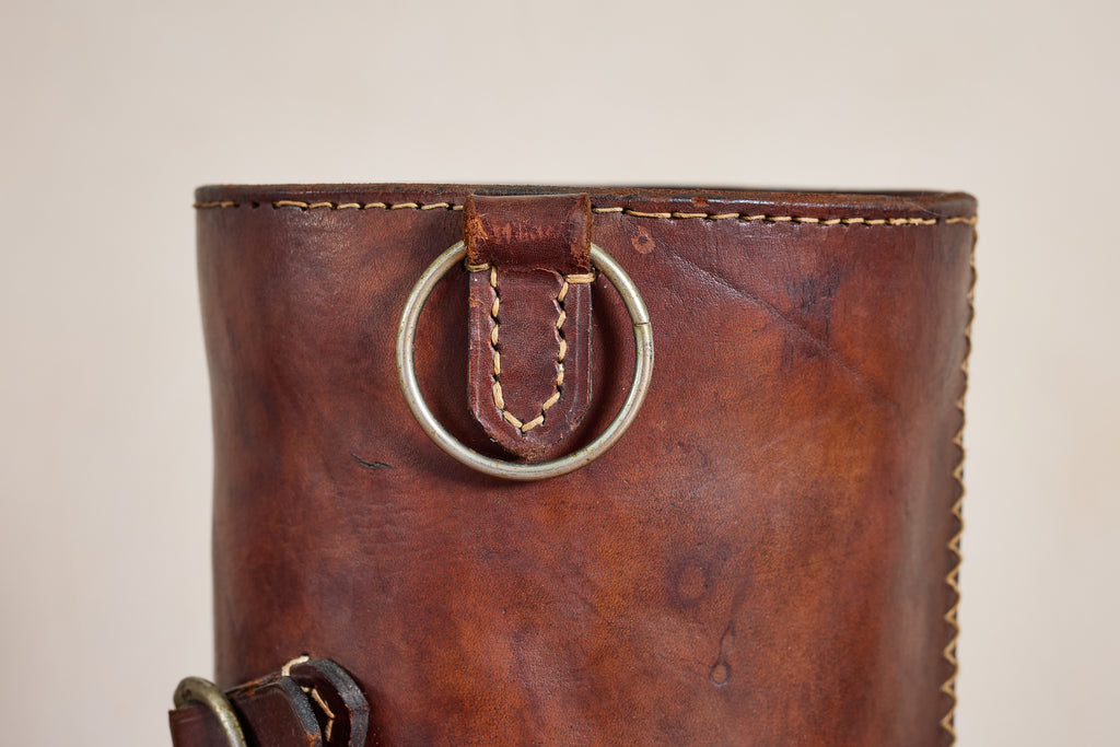 Jacques Adnet Style Leather Umbrella Holder