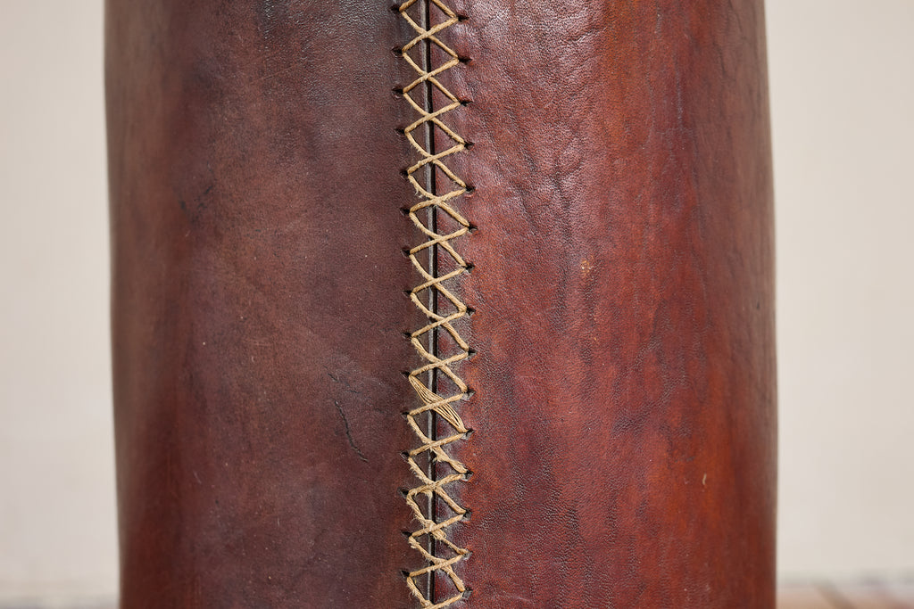 Jacques Adnet Style Leather Umbrella Holder