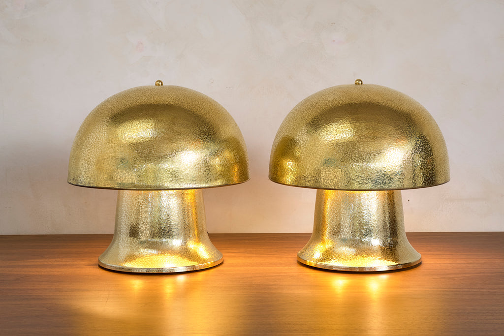 Luciano Frigerio Brass Table Lamps