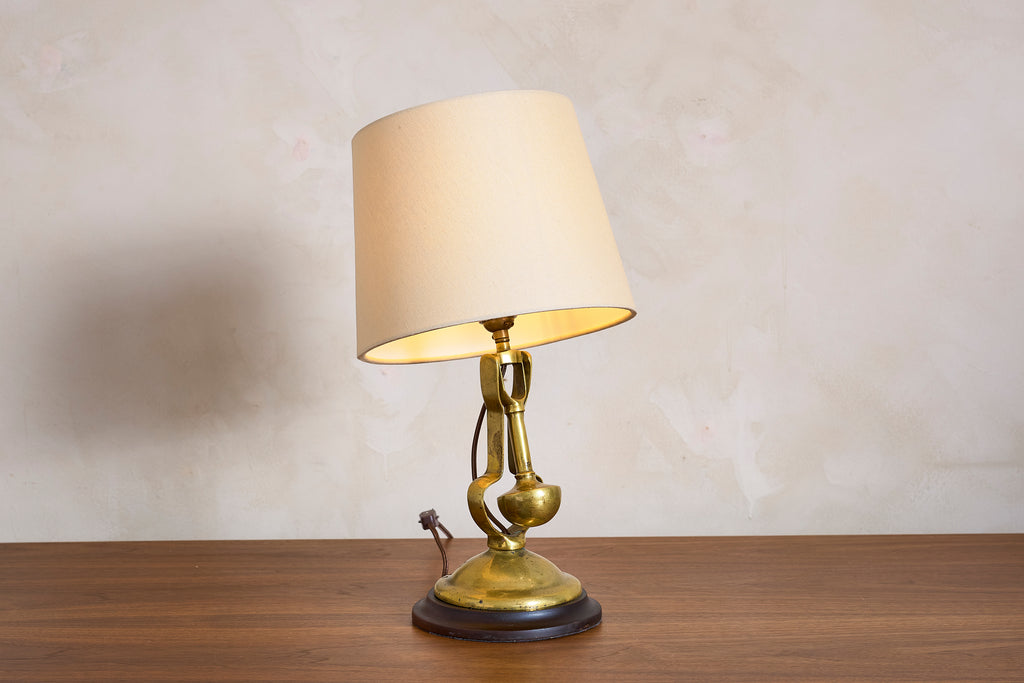 Brass Gimbal Table Lamp
