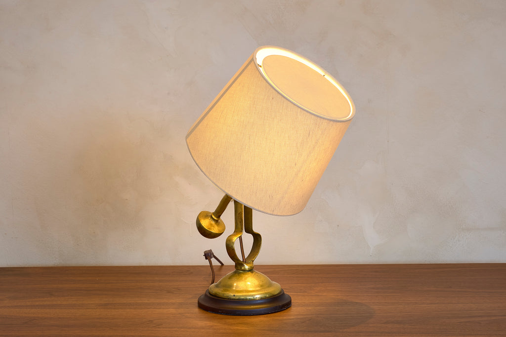 Brass Gimbal Table Lamp
