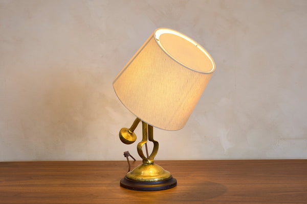 Brass Gimbal Table Lamp