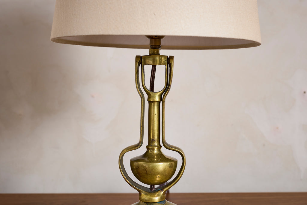 Brass Gimbal Table Lamp