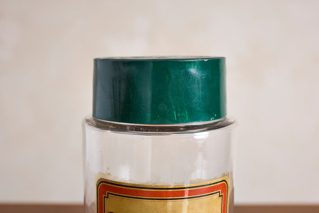 Set of 9 Apothecary Glass Jars, circa 1920's