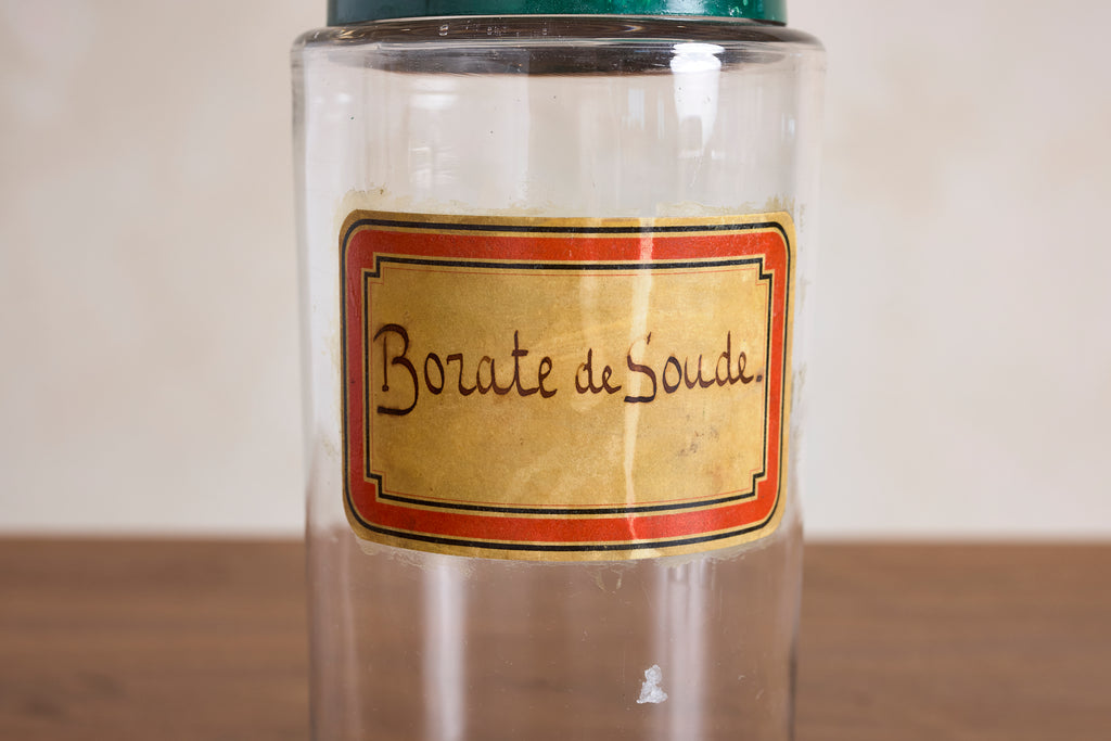 Set of 9 Apothecary Glass Jars, circa 1920's