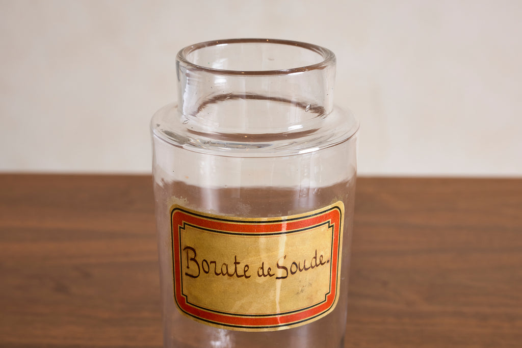 Set of 9 Apothecary Glass Jars, circa 1920's