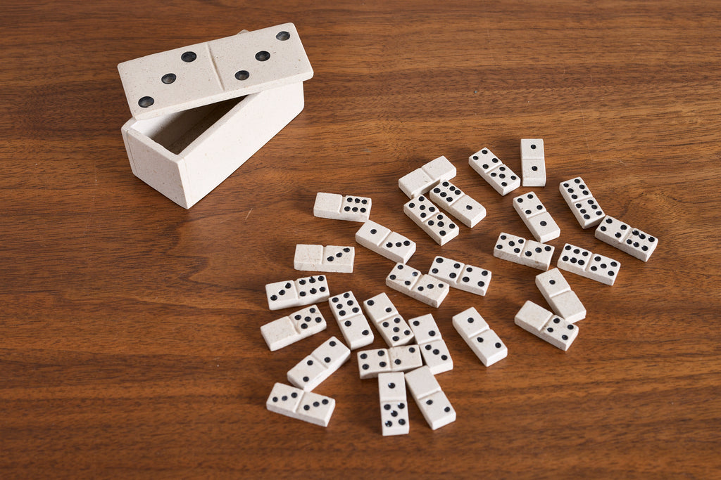 Vintage French Marble Domino Set