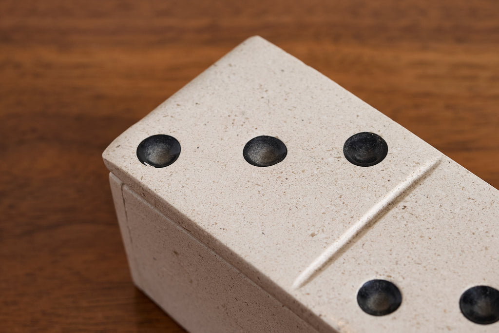 Vintage French Marble Domino Set