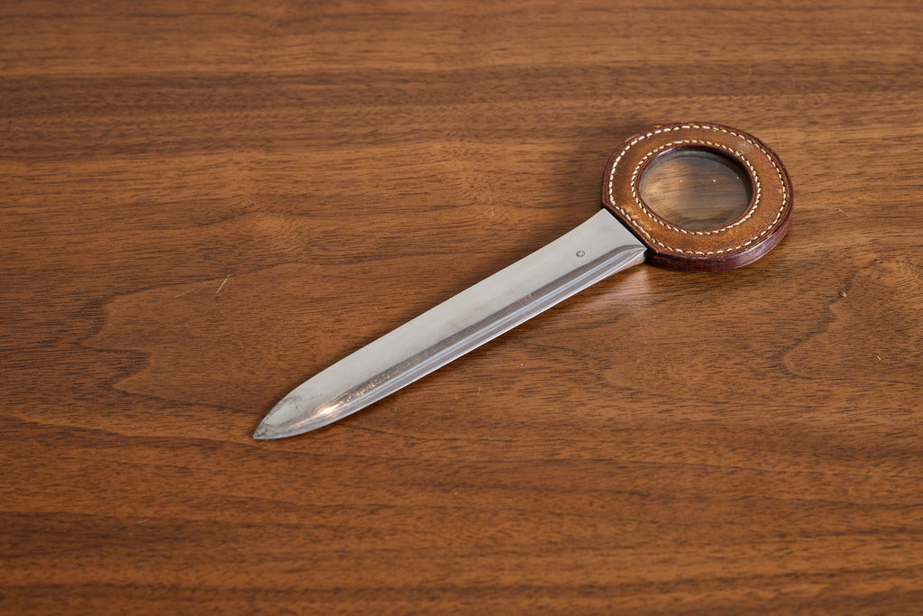 Jacques Adnet Style Leather Letter Opener