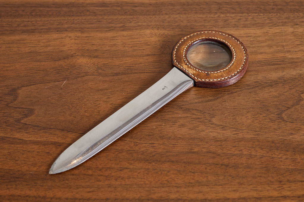 Jacques Adnet Style Leather Letter Opener