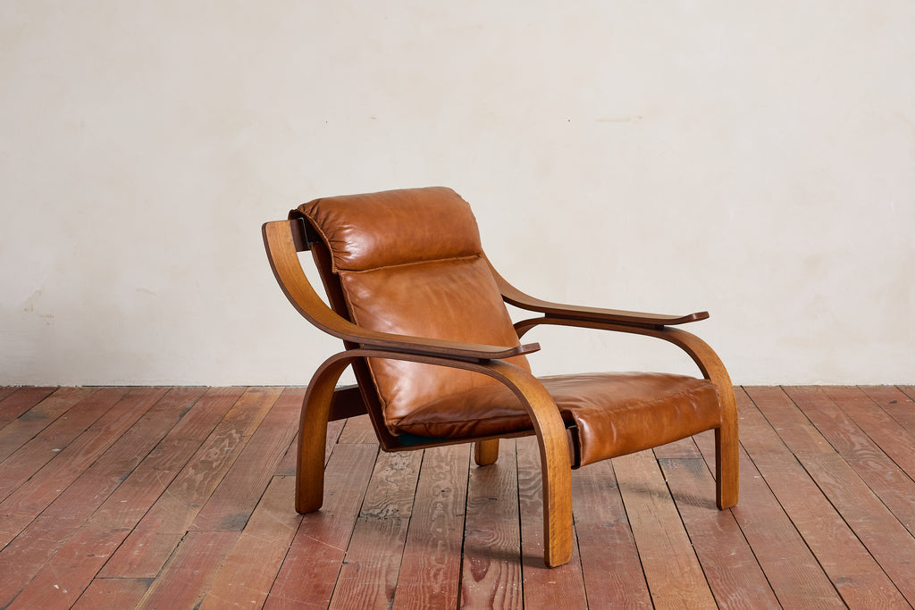 Pair of Marco Zanuso Leather Armchairs