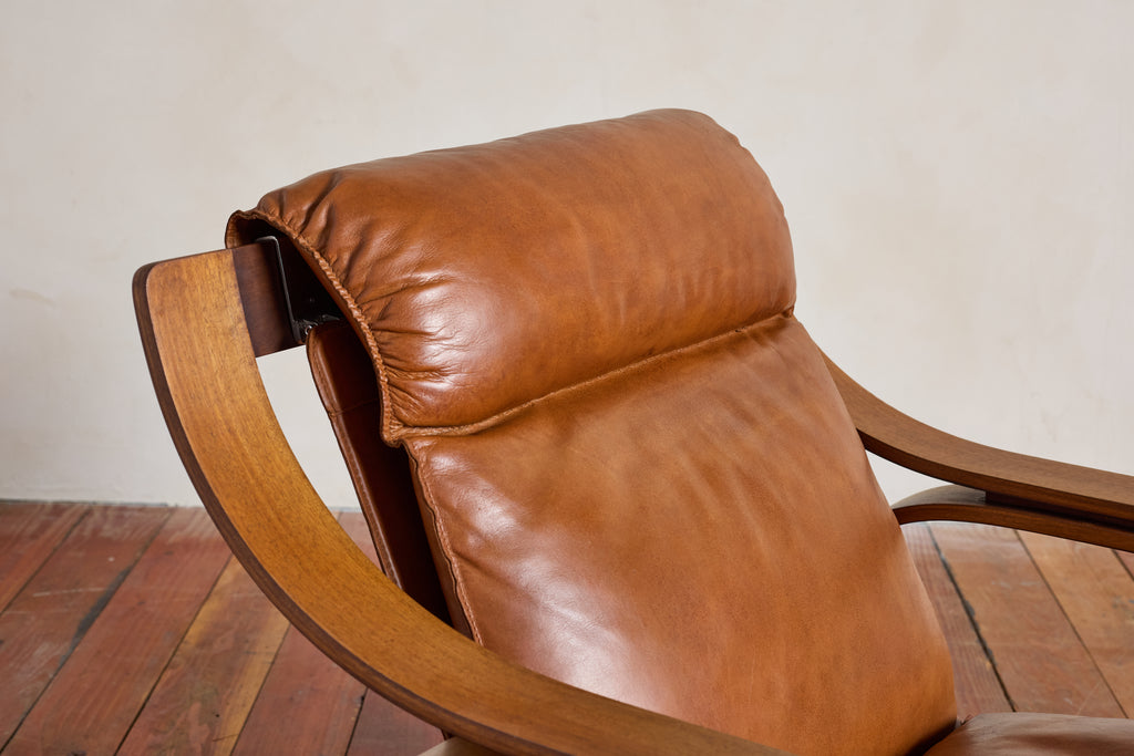 Pair of Marco Zanuso Leather Armchairs